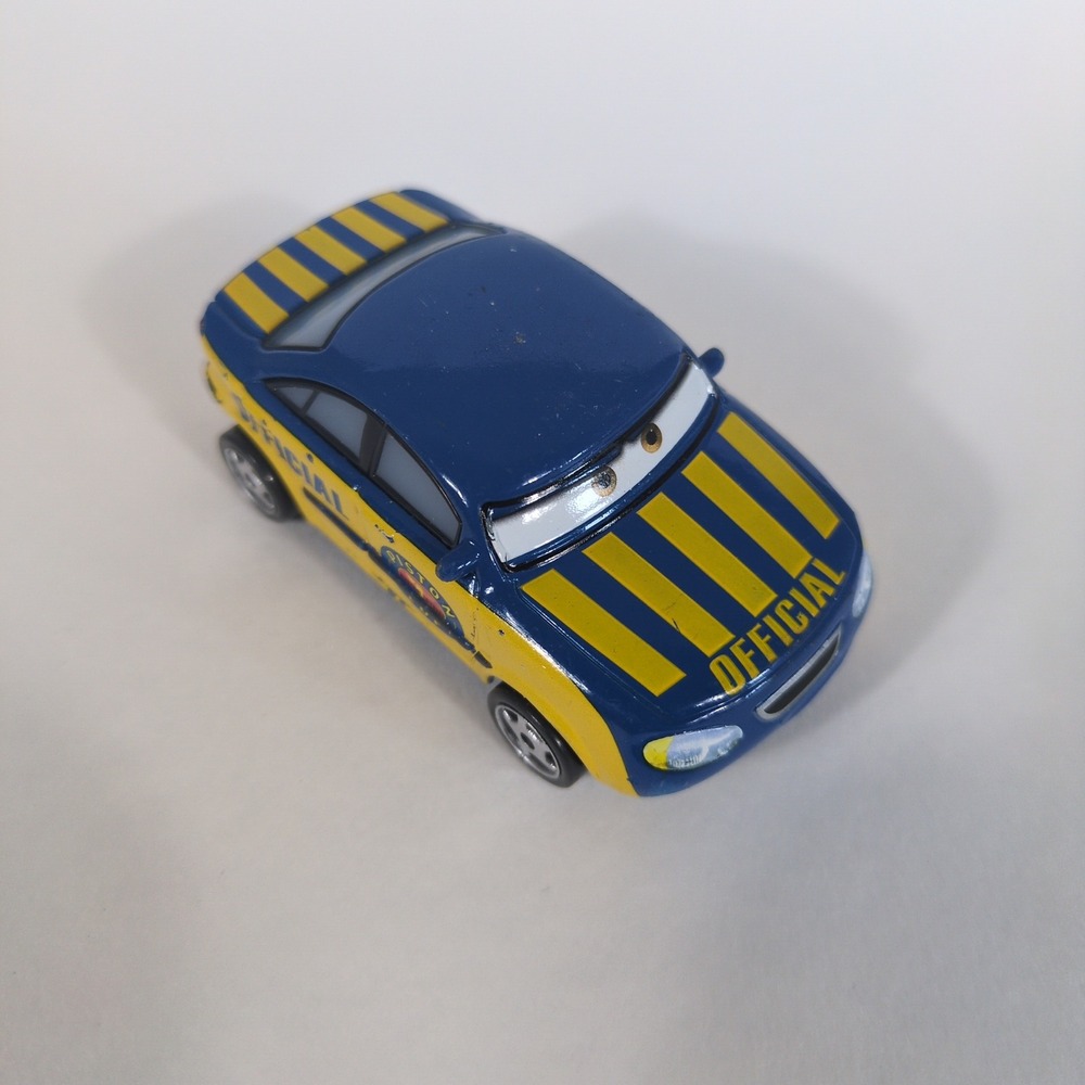 Disney Pixar Cars Piston Cup Official Blue Yellow Striped Diecast Mattel M4242